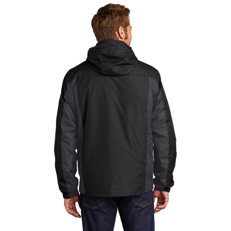 Port Authority J321 Black/ Magnet/ Signal Red
