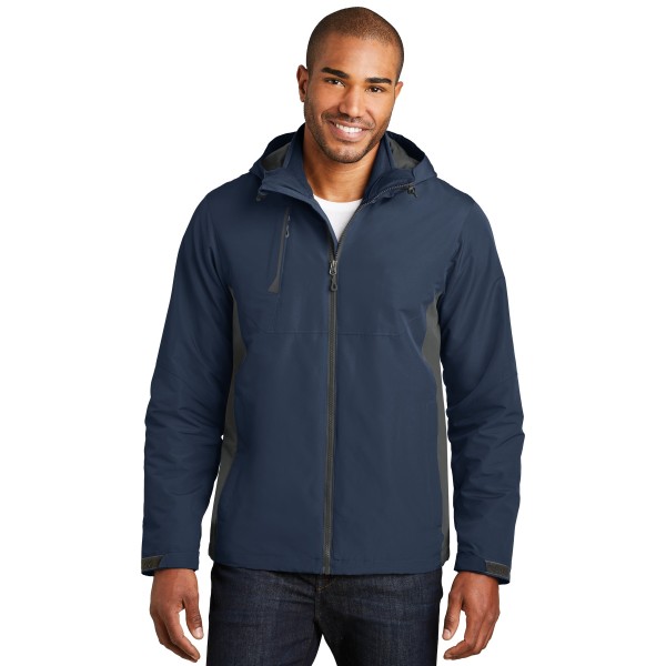 J338 Port Authority Dress Blue Navy/ Grey Steel