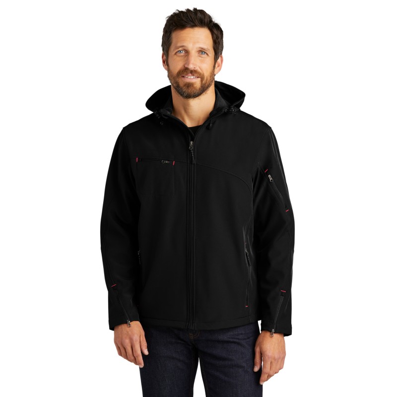 Port Authority J706 Black/ Engine Red