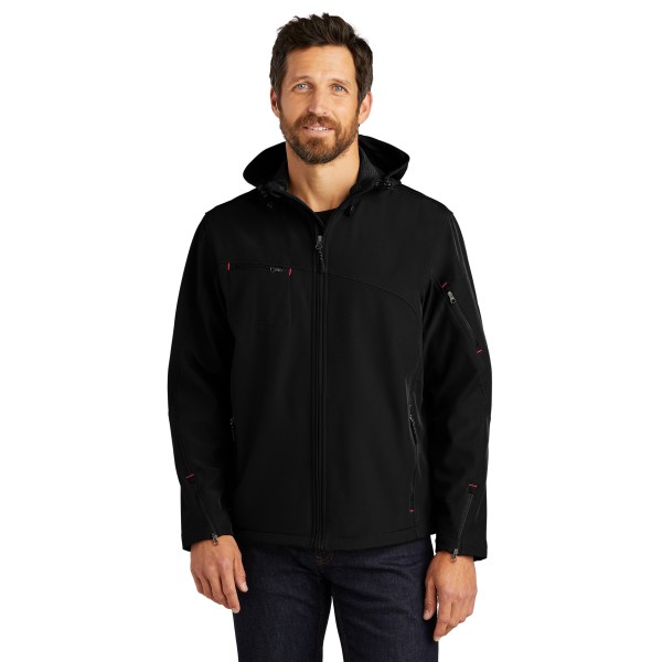 J706 Port Authority Black/ Engine Red