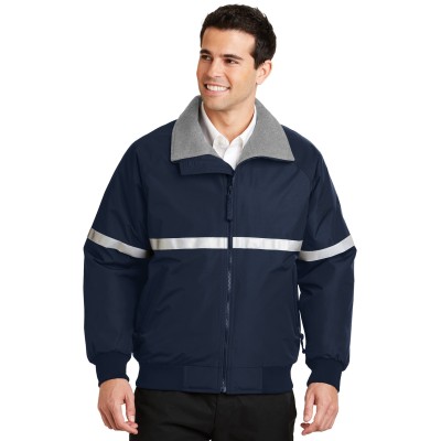 Port Authority J754R True Navy/ Grey Heather/ Reflective