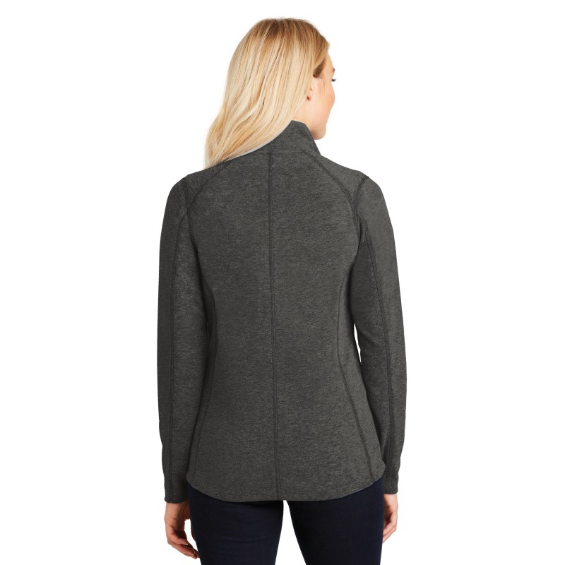 Port Authority L235 Black Charcoal Heather