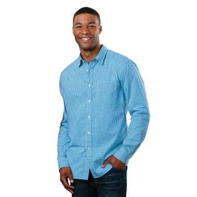 Blue Generation BG7269 Mens L/S Gingham Check