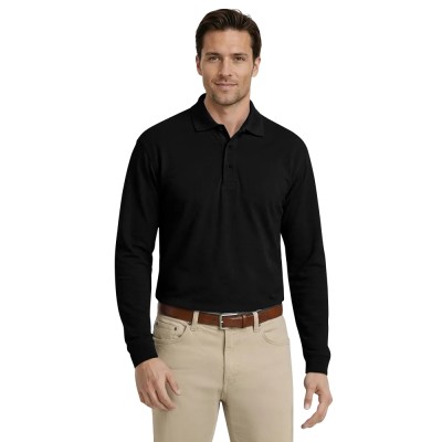 Blue Generation BG7502 Men's Soft Touch L/S Polo