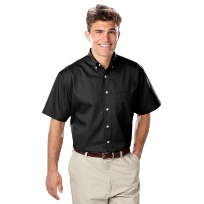 Blue Generation BG8213S Men's S/S 100% Cotton Twill Shirt
