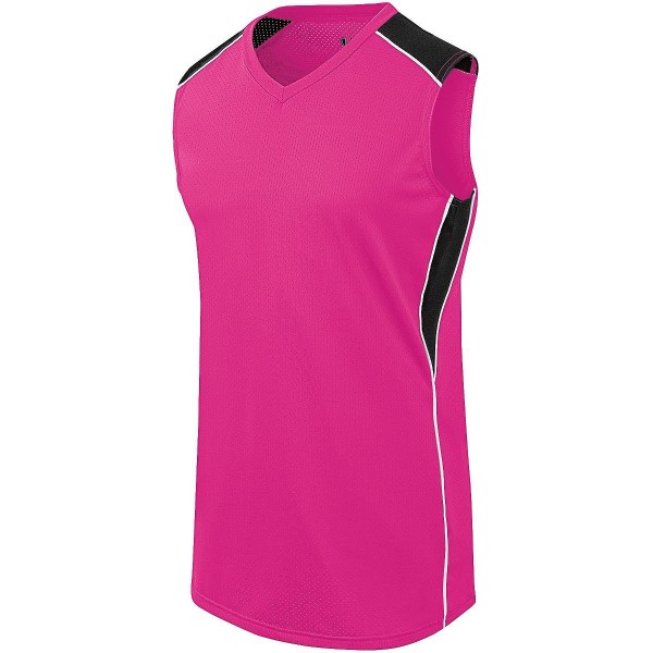 312162 Augusta Sportswear RASPBERRY/BLACK/WHITE