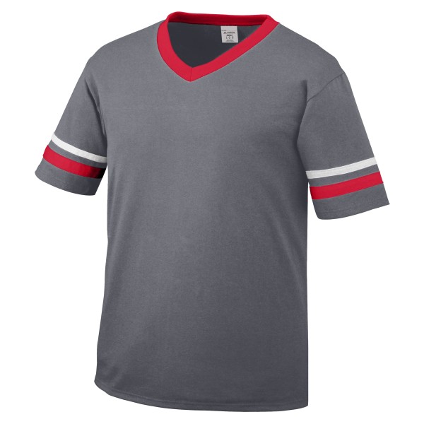 361 Augusta Sportswear GRAPHITE/RED/WHITE
