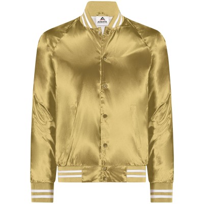 Augusta Sportswear 3610 Satin Baseball Jacket/Striped Trim