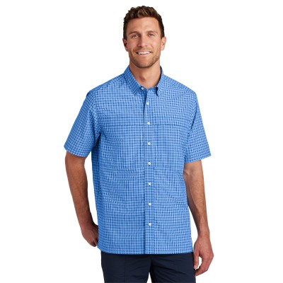 Port Authority W961 True Royal/ White Mini Plaid