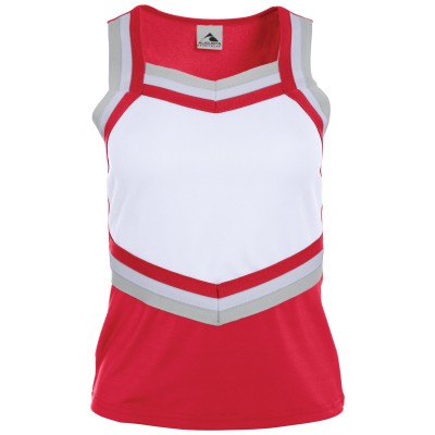 Augusta Sportswear 9140 RED/WHITE/METALLIC SILVER