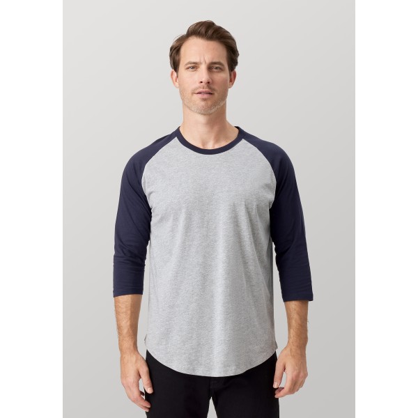 MC1190 Cotton Heritage ATHLETIC HEATHER/NAVY