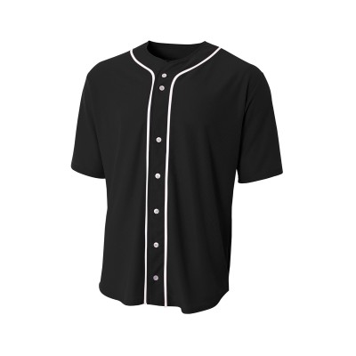 A4 A4N4184 Short Sleeve Full-Button Baseball Top