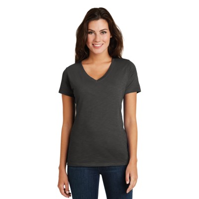 District DM3501 Women's Super Slub V-Neck Tee
