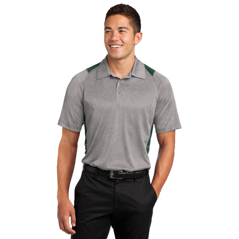 Sport-Tek ST665 Vintage Heather/ Forest Green