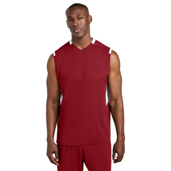 ST441 Sport-Tek Deep Red/ White