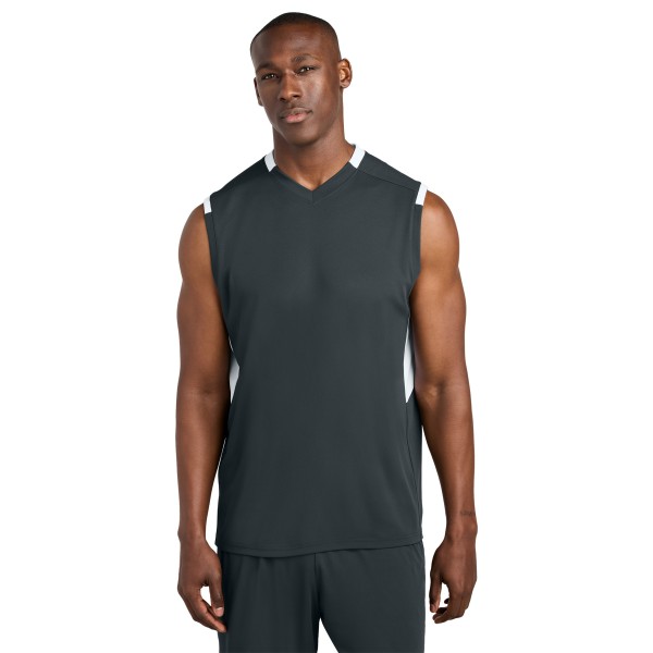 ST441 Sport-Tek Iron Grey/ White