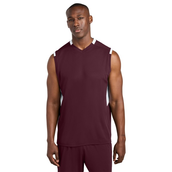ST441 Sport-Tek Maroon/ White