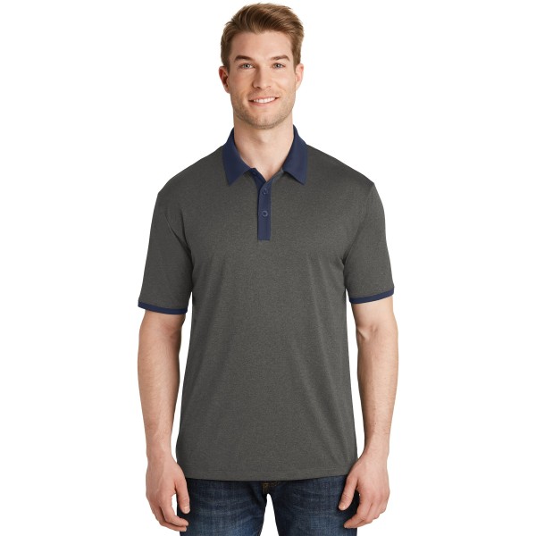 ST667 Sport-Tek Graphite Heather/ True Navy