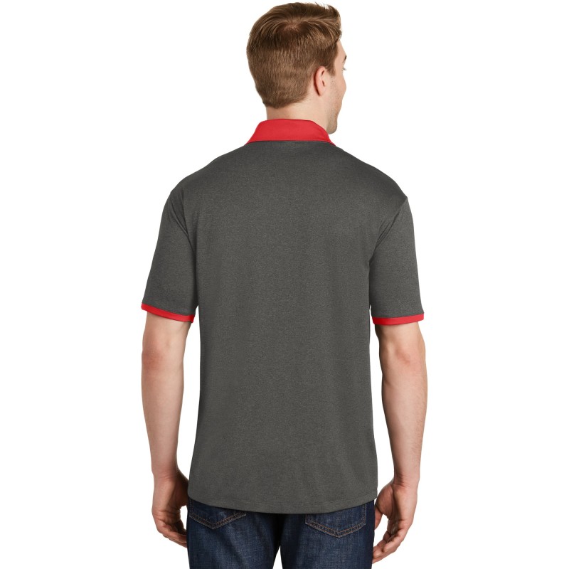 Sport-Tek ST667 Graphite Heather/ True Red