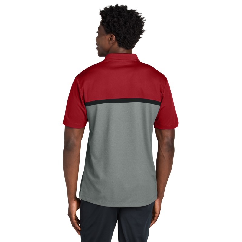 Sport-Tek ST741 Deep Red/ Grey Concrete Heather/ Black