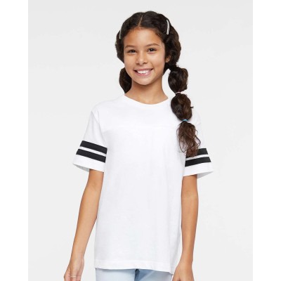 LAT 6137 Youth Football Fine Jersey Tee
