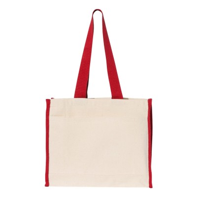 Q-Tees Q1100 Natural/ Red
