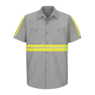 Red Kap SP24ET Men's Tall Enhanced Visibility Industrial Work Shirt