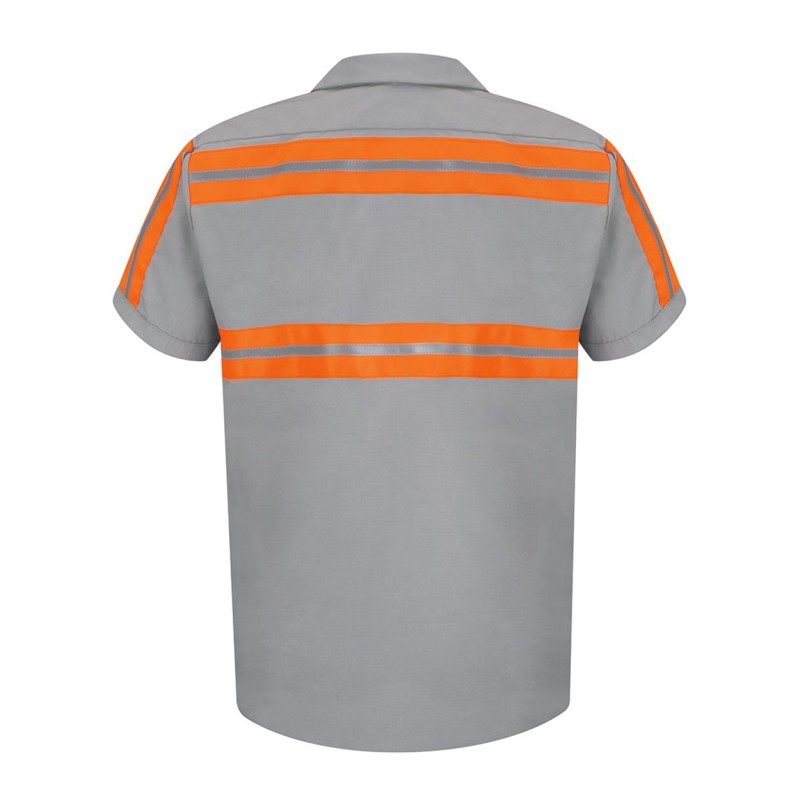 Red Kap SP24ET Light Grey/ Orange Trim