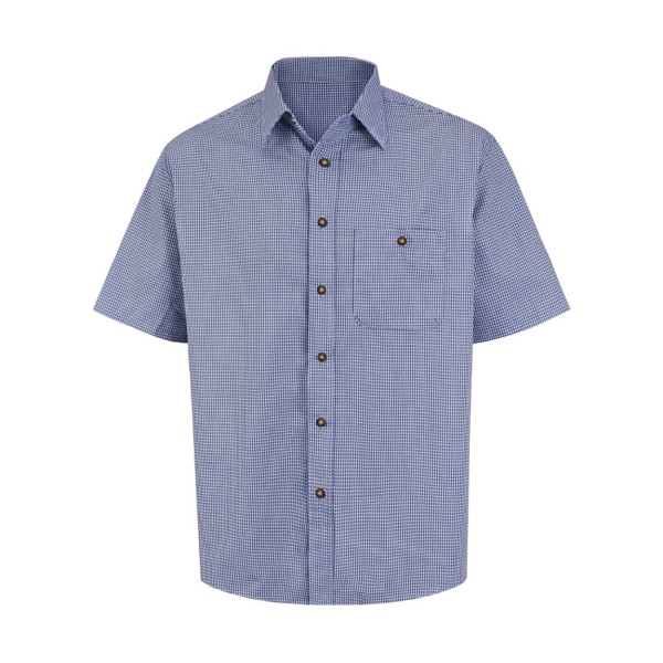 SP84T Red Kap White/ Blue Plaid