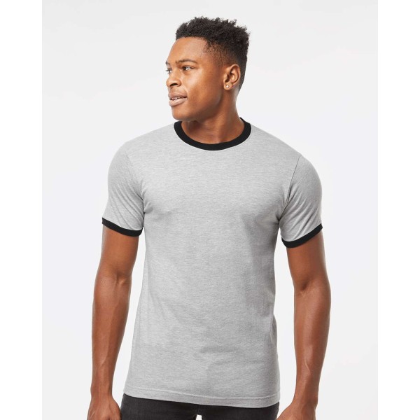 246 Tultex Heather Grey/ Black