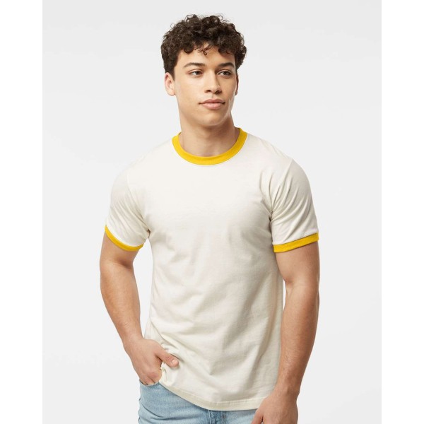 246 Tultex Vintage White/ Mellow Yellow