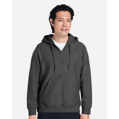 Team 365 TT97 Unisex Zone HydroSport Heavyweight Quarter-Zip Hooded Sweatshirt