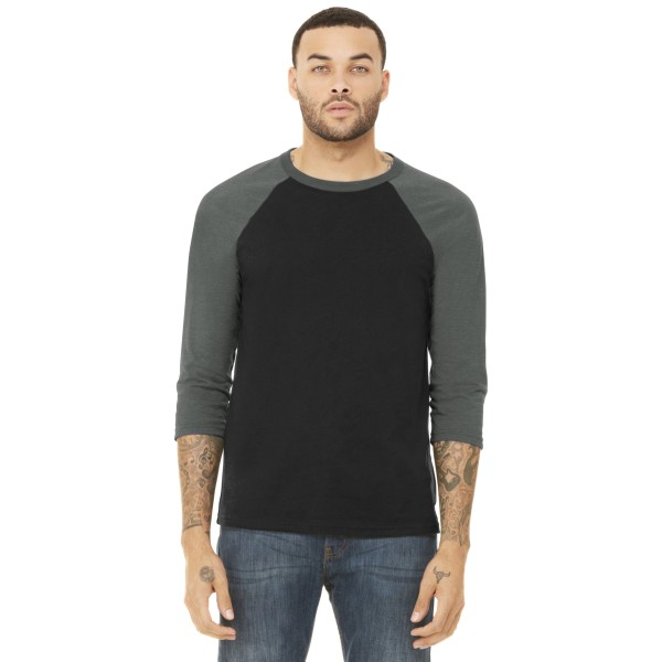 BC3200 Bella + Canvas Black/ Deep Heather